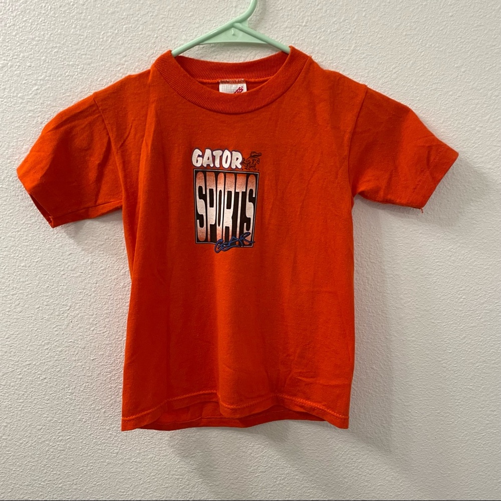 Jerzees gator zone t shirt orange VTG size boys small